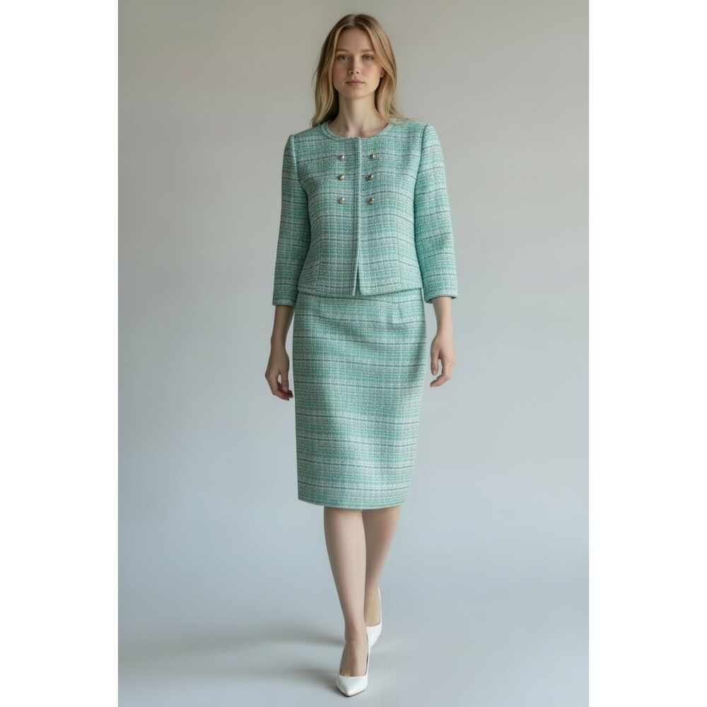 Kay Unger Aqua Skirt Set